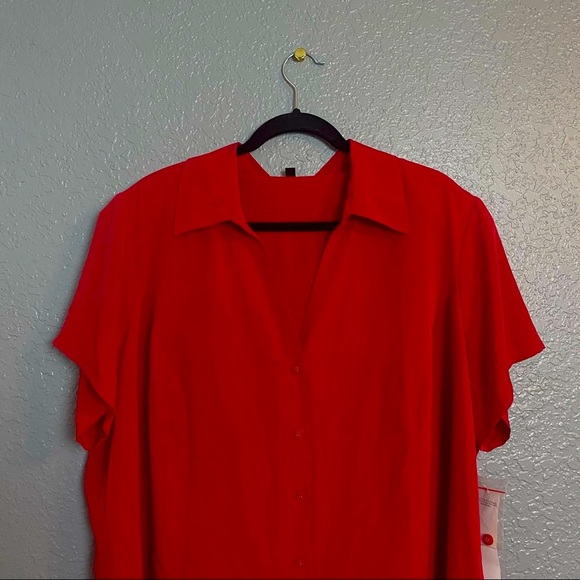 VINTAGE NOTATIONS BUTTON UP W| SHIRT SHOULDER PADS - Picture 2 of 8